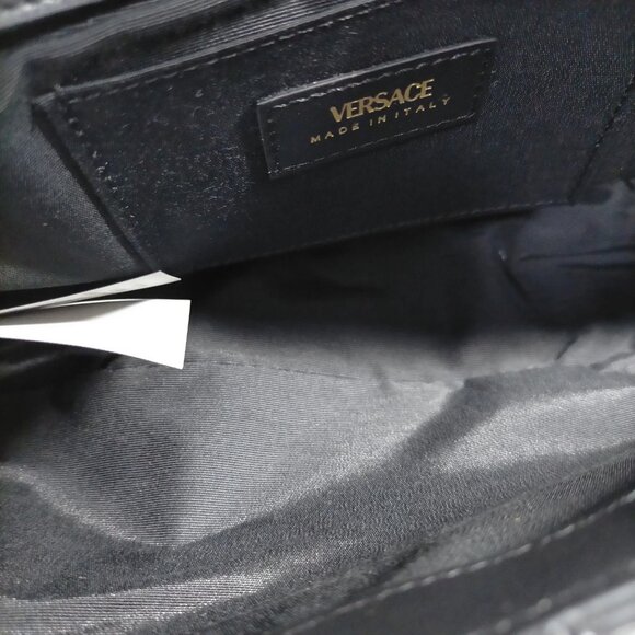 Authentic VERSACE Black Leather Hand Bag mon788-111025 - Picture 10 of 16